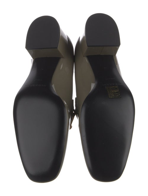 Burberry Patent Leather Chain-Link Accents Pumps