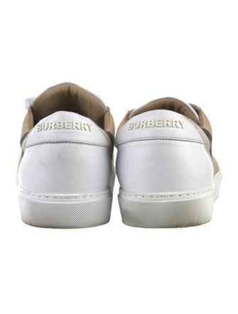 Burberry Nova Check Pattern Leather Sneakers