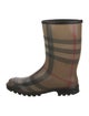 Burberry Nova Check Pattern Rubber Rain Boots