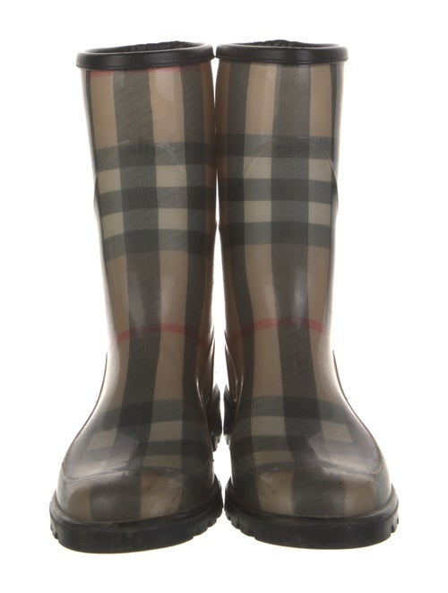 Burberry Nova Check Pattern Rubber Rain Boots