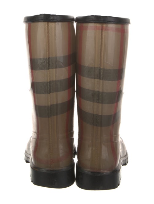 Burberry Nova Check Pattern Rubber Rain Boots