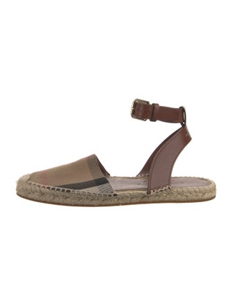 Burberry House Check Pattern Canvas Espadrilles