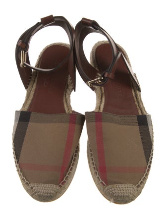 Burberry House Check Pattern Canvas Espadrilles