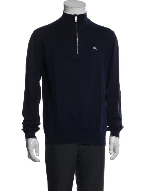 Burberry TB Monogram Mock Neck Polo Sweater