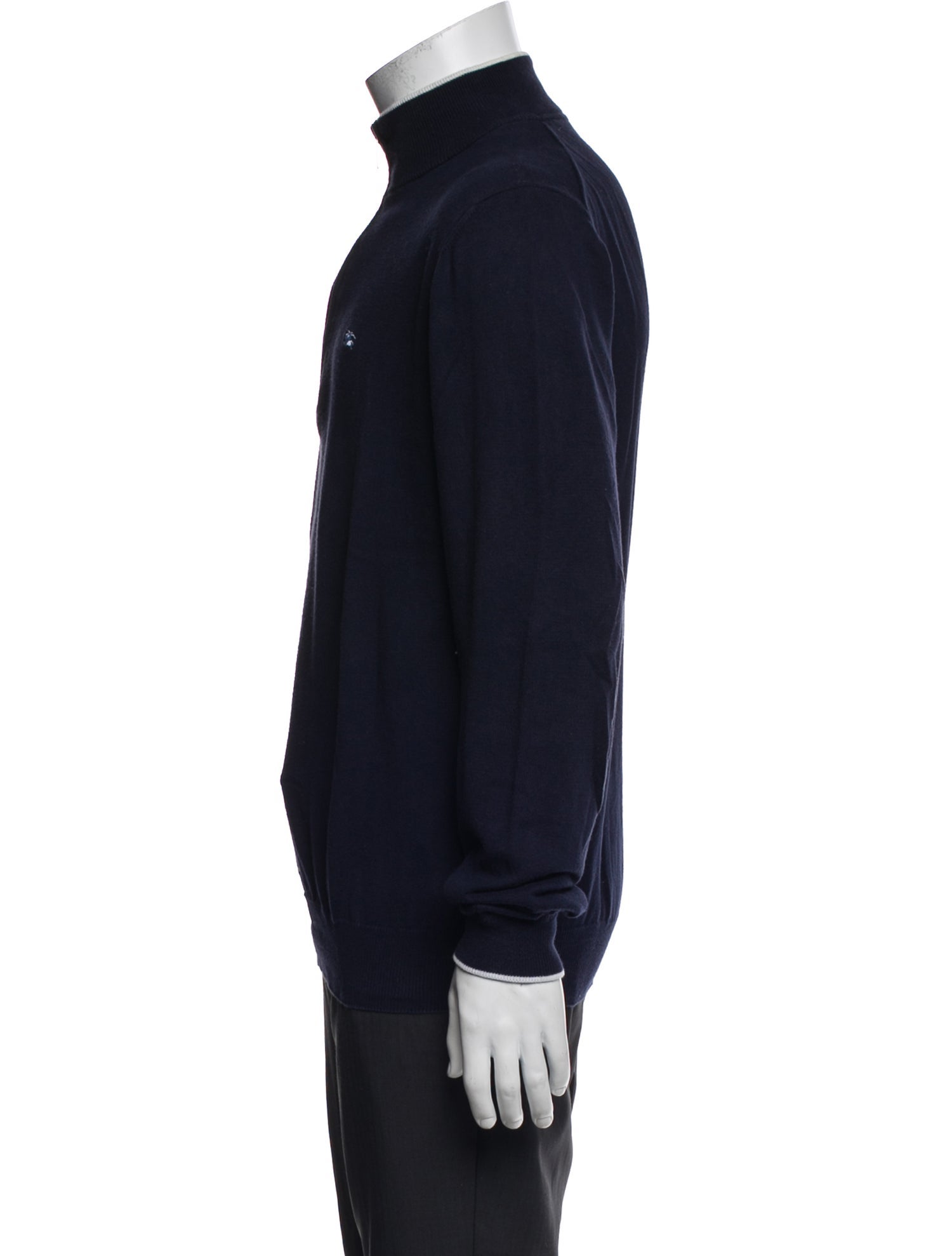 Burberry TB Monogram Mock Neck Polo Sweater