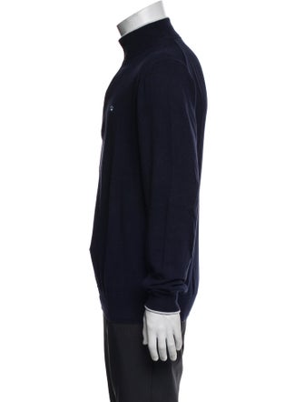 Burberry TB Monogram Mock Neck Polo Sweater