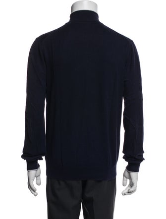 Burberry TB Monogram Mock Neck Polo Sweater