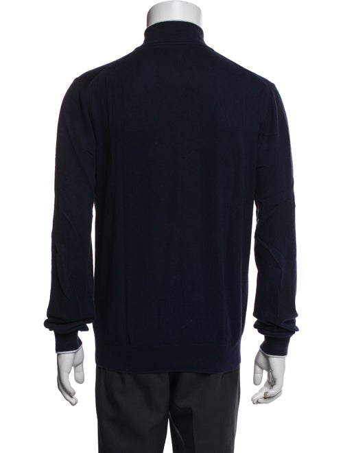 Burberry TB Monogram Mock Neck Polo Sweater