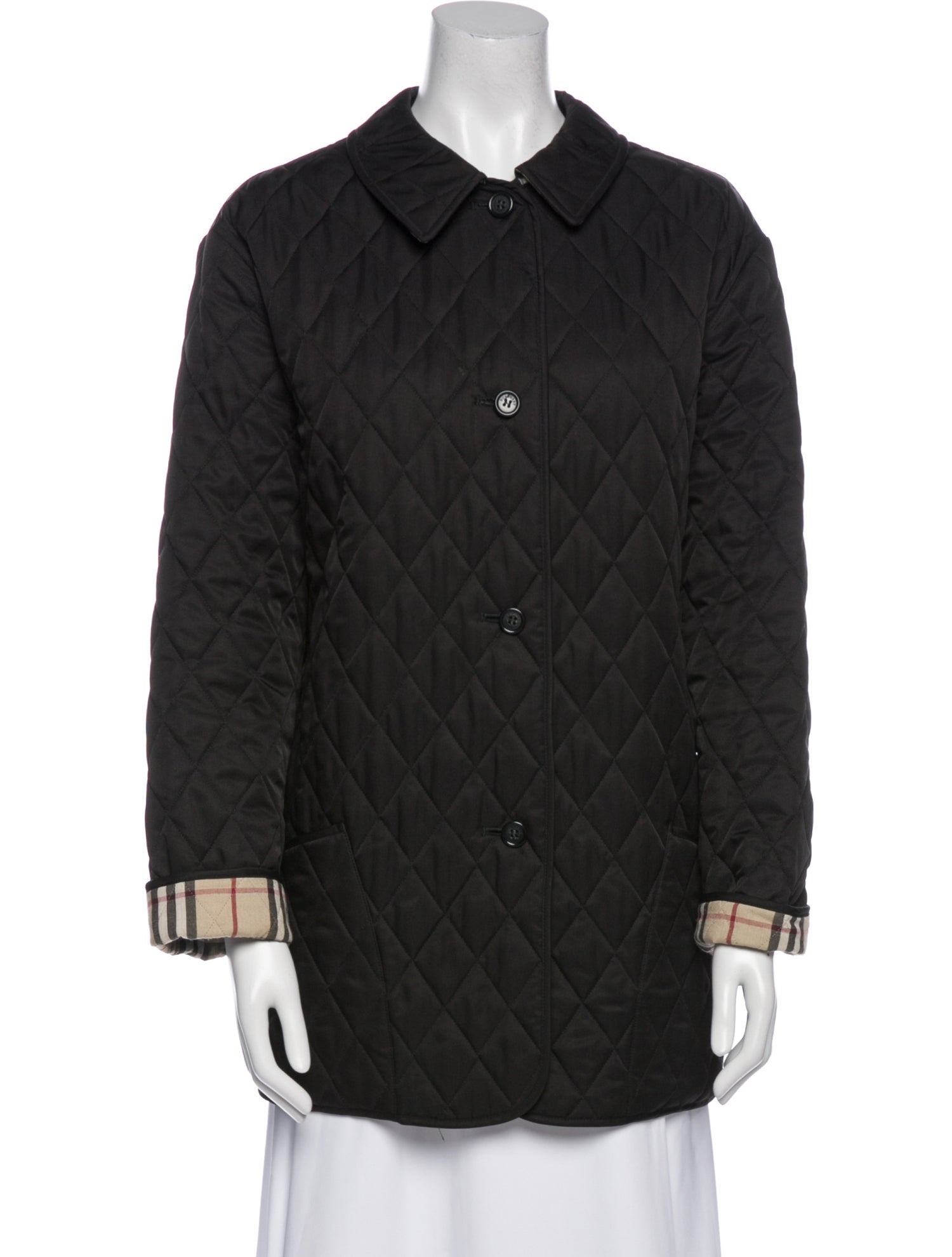 Burberry Plaid Print Utility Jacket