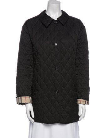 Burberry Plaid Print Utility Jacket