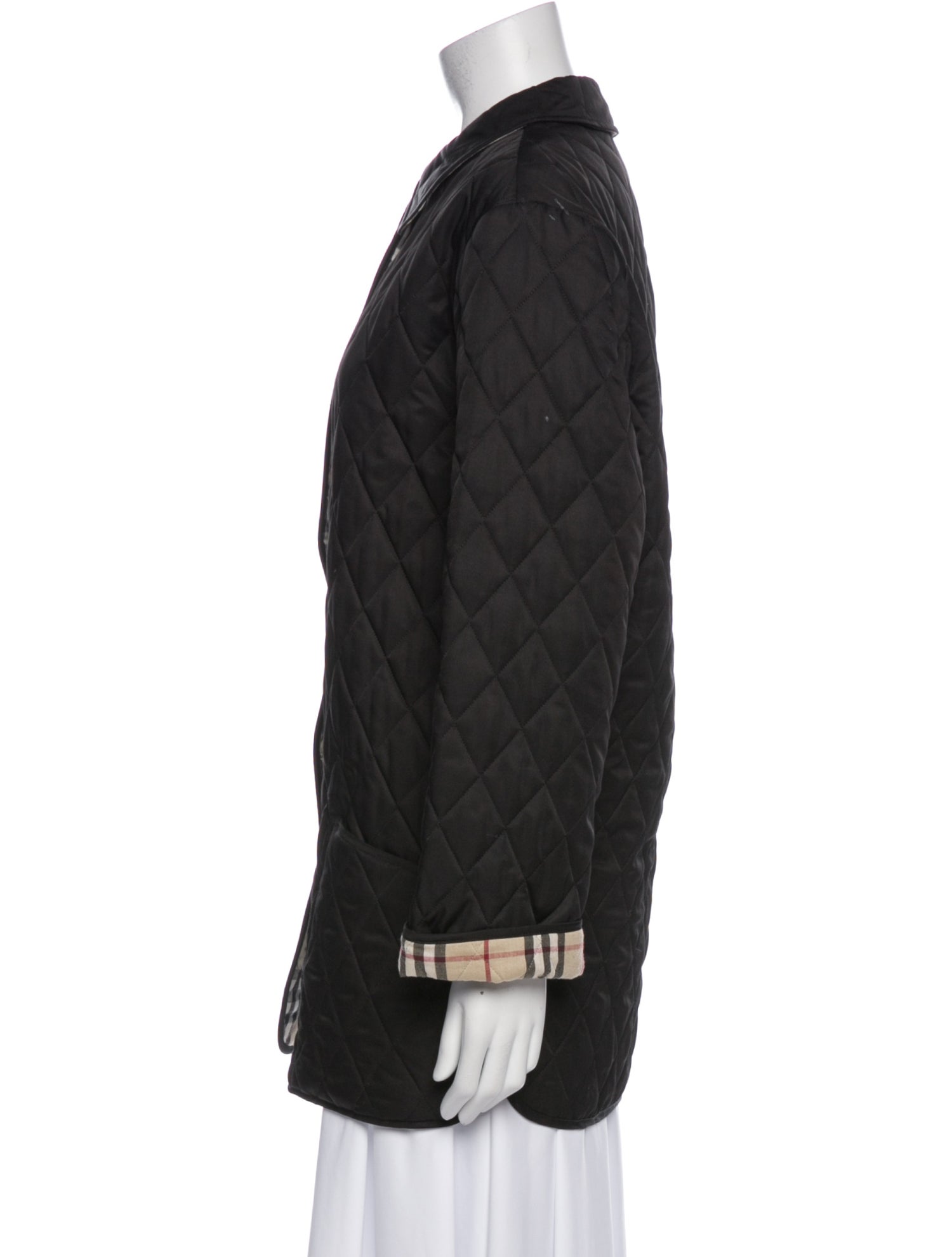 Burberry Plaid Print Utility Jacket