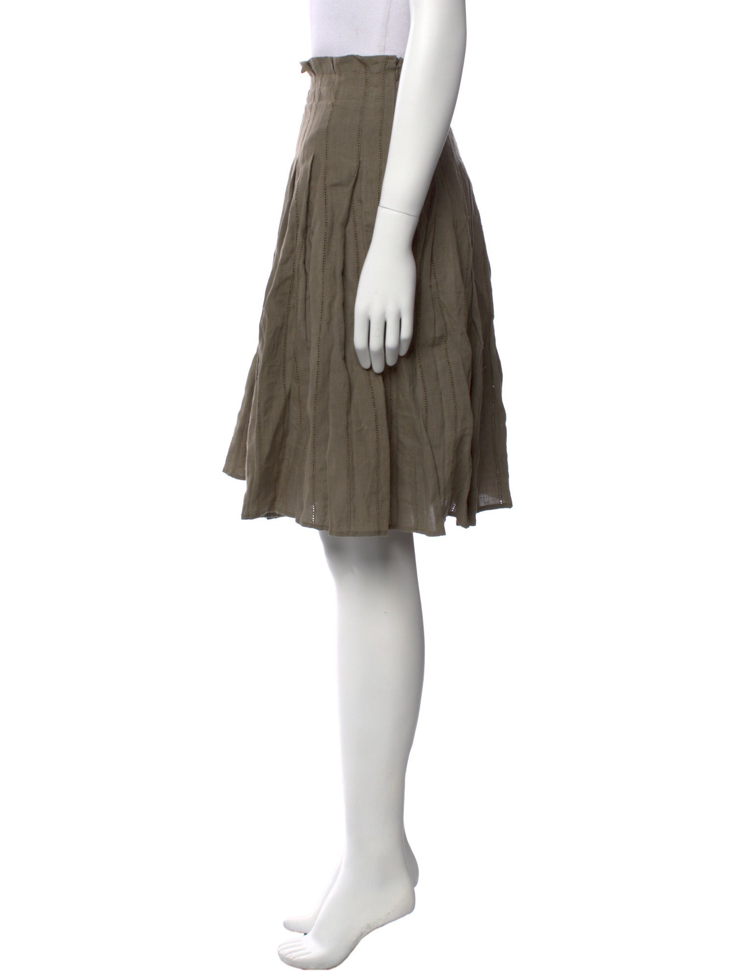 Burberry Linen Knee-Length Skirt w/ Tags