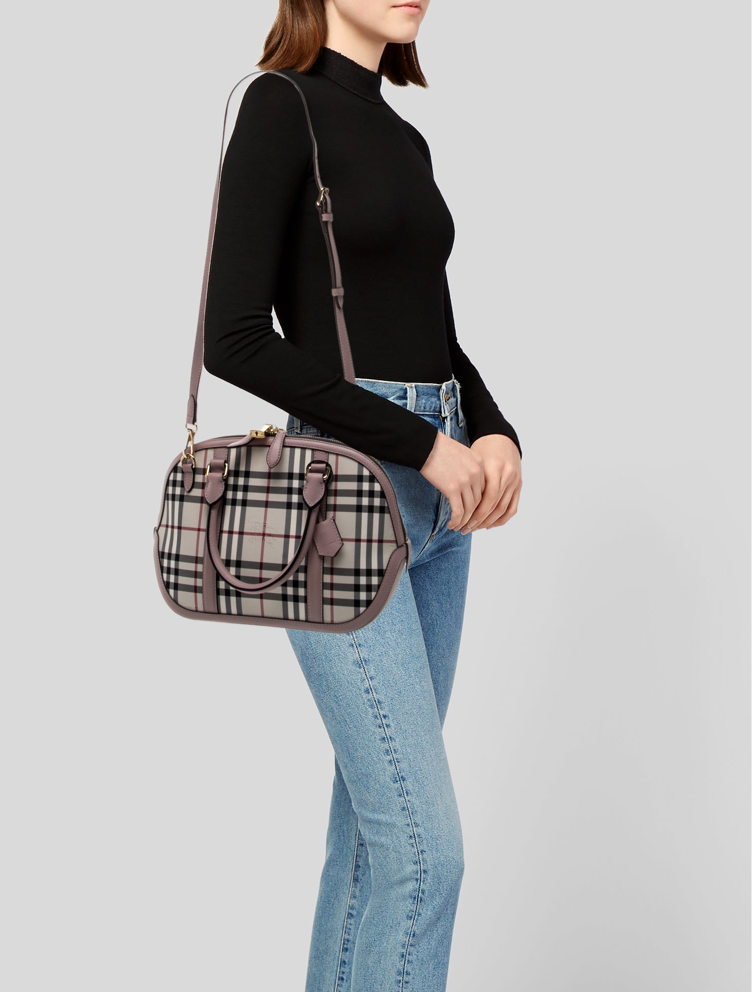 Burberry Classic/Haymarket Check Top Handle Bag