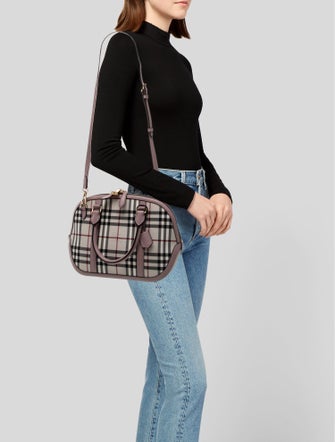 Burberry Classic/Haymarket Check Top Handle Bag