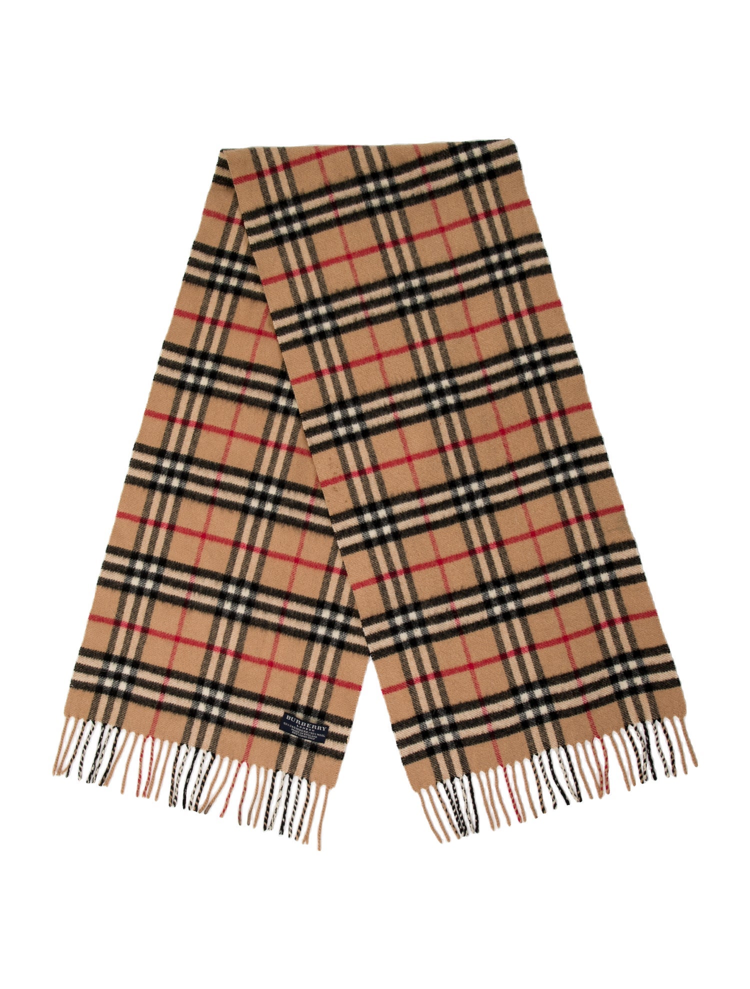 Burberry Cashmere Nova Check Pattern Scarf