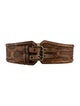 Burberry Wide Snakeskin Waist Belt
