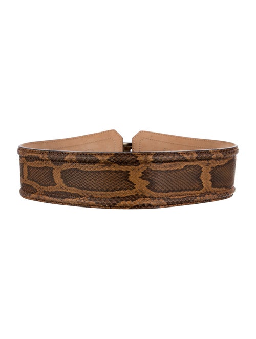 Burberry Wide Snakeskin Waist Belt