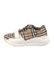 Burberry Plaid Print Sneakers