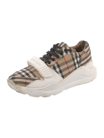 Burberry Plaid Print Sneakers