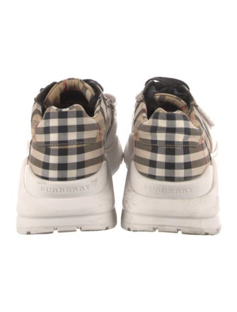 Burberry Plaid Print Sneakers