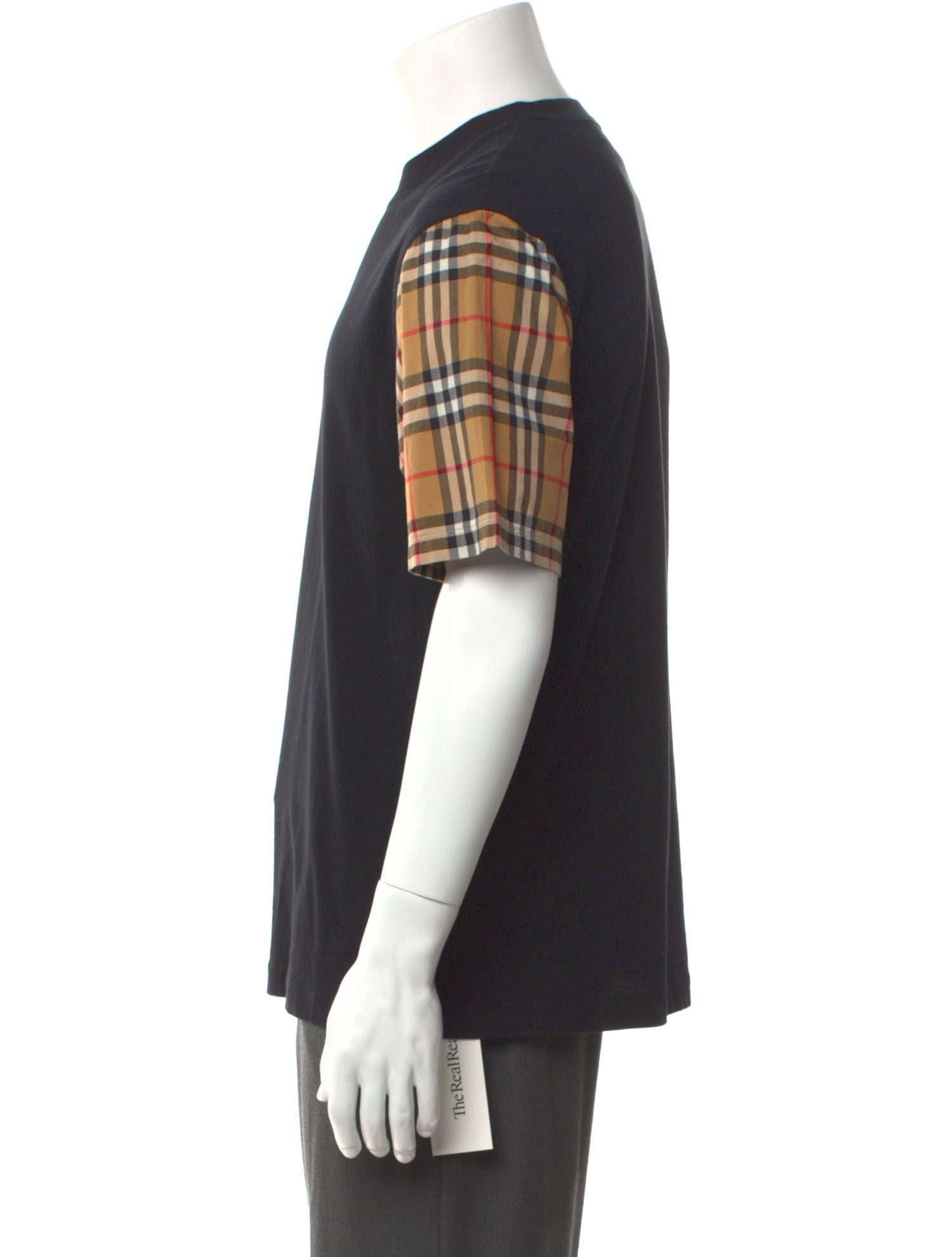 Burberry Plaid Print Crew Neck T-Shirt