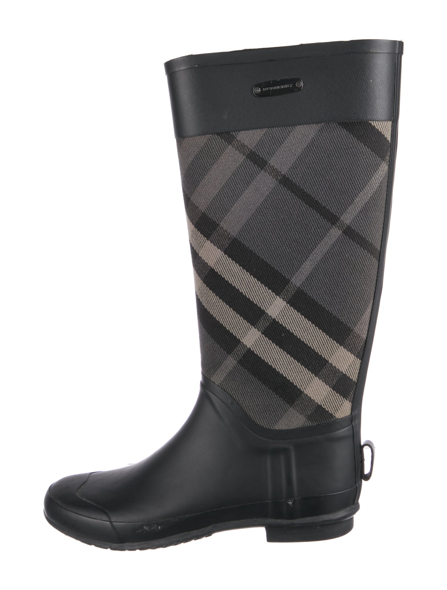 Burberry House Check Pattern Rubber Rain Boots