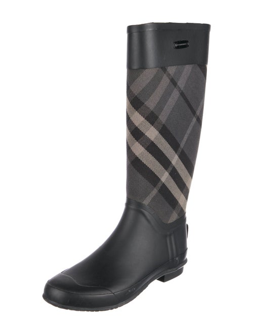 Burberry House Check Pattern Rubber Rain Boots