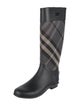 Burberry House Check Pattern Rubber Rain Boots