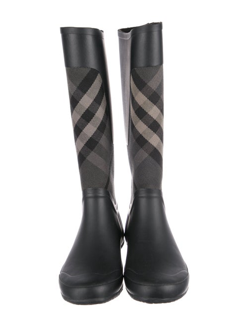 Burberry House Check Pattern Rubber Rain Boots
