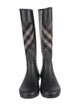 Burberry House Check Pattern Rubber Rain Boots