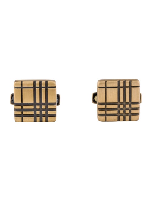 Burberry Embossed Check Square Cufflink
