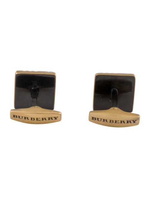 Burberry Embossed Check Square Cufflink