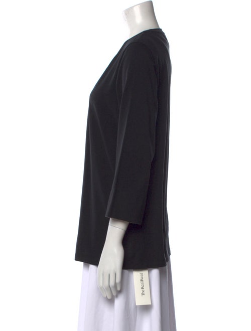 Burberry Scoop Neck Three-Quarter Sleeve Top