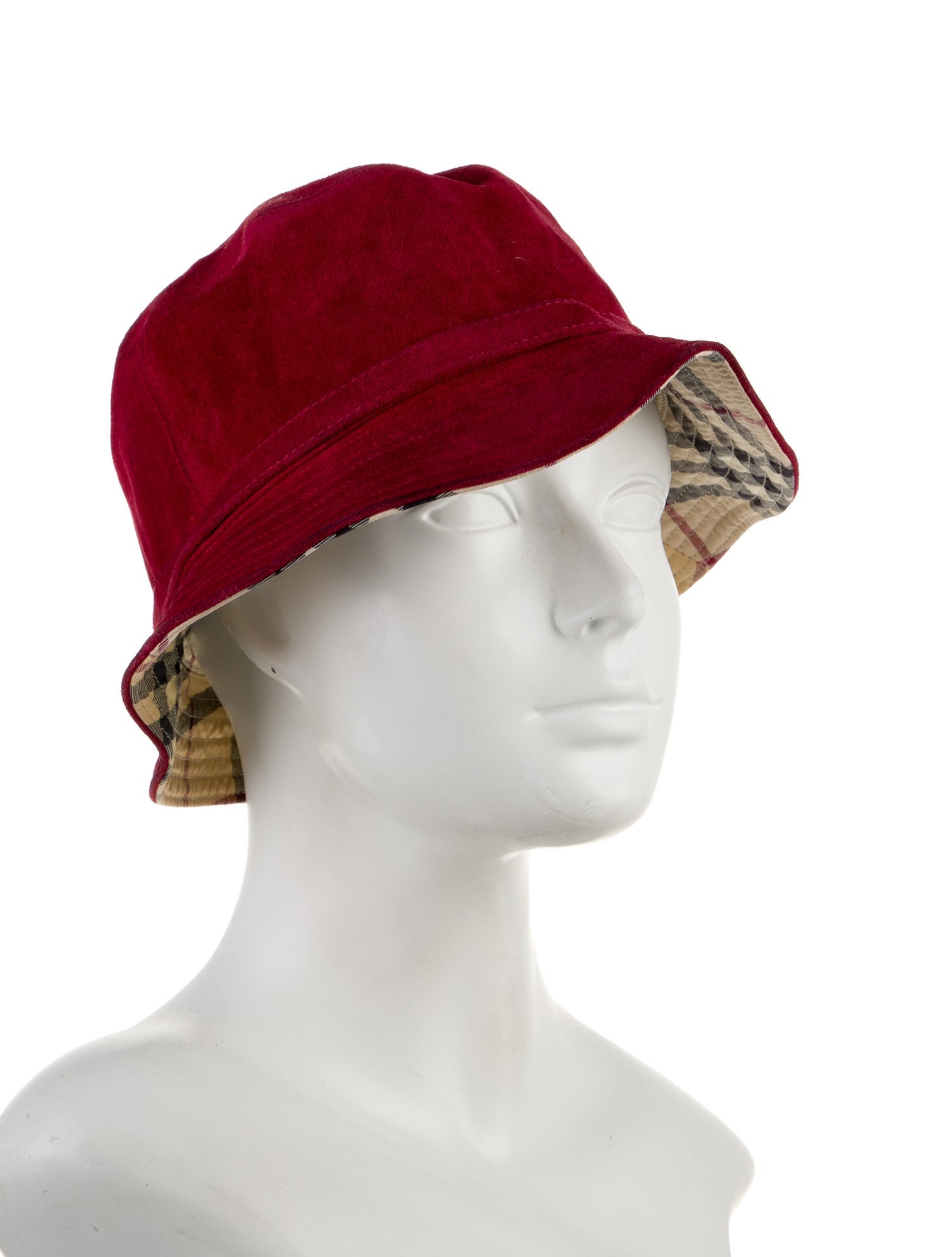 Burberry Suede Bucket Hat Size M