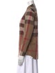Burberry Plaid Print Long Sleeve Button-Up Top