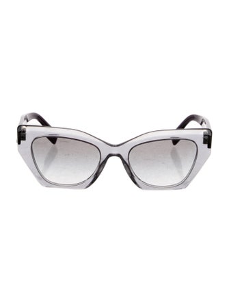Burberry Exploded Check Pattern Cat-Eye Sunglasses