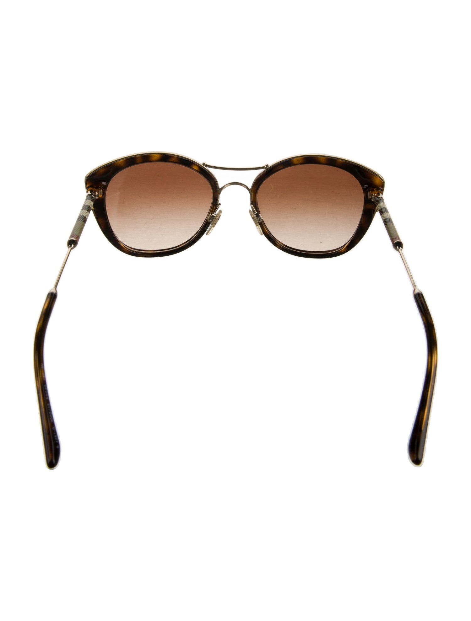 Burberry Nova Check Pattern Cat-Eye Sunglasses