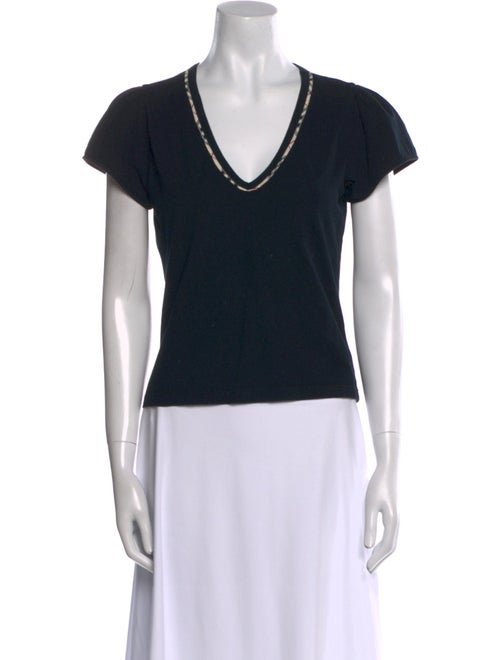 Burberry V-Neck Short Sleeve T-Shirt