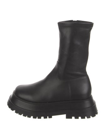 Burberry Leather Combat Boots