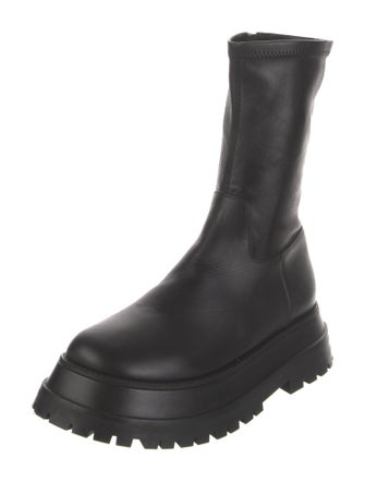 Burberry Leather Combat Boots