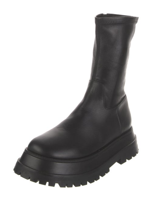 Burberry Leather Combat Boots