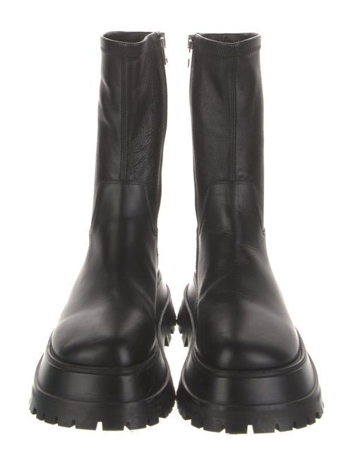 Burberry Leather Combat Boots