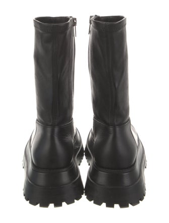 Burberry Leather Combat Boots