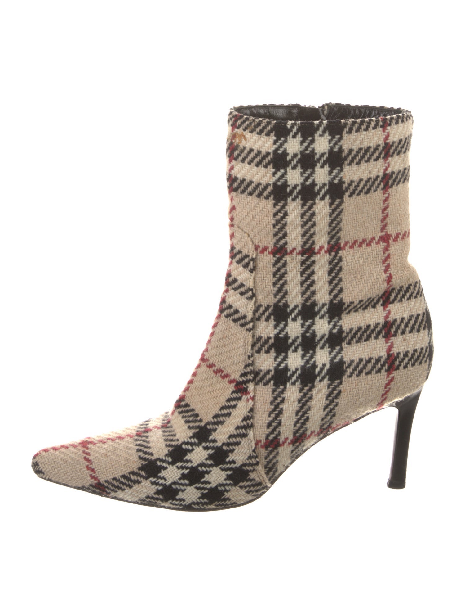 Burberry Nova Check Pattern Wool Sock Boots