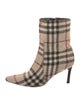 Burberry Nova Check Pattern Wool Sock Boots