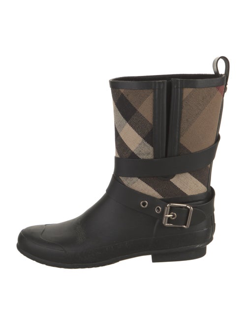 Burberry Nova Check Pattern Rubber Rain Boots