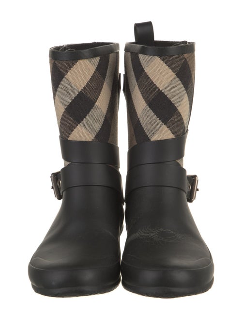Burberry Nova Check Pattern Rubber Rain Boots