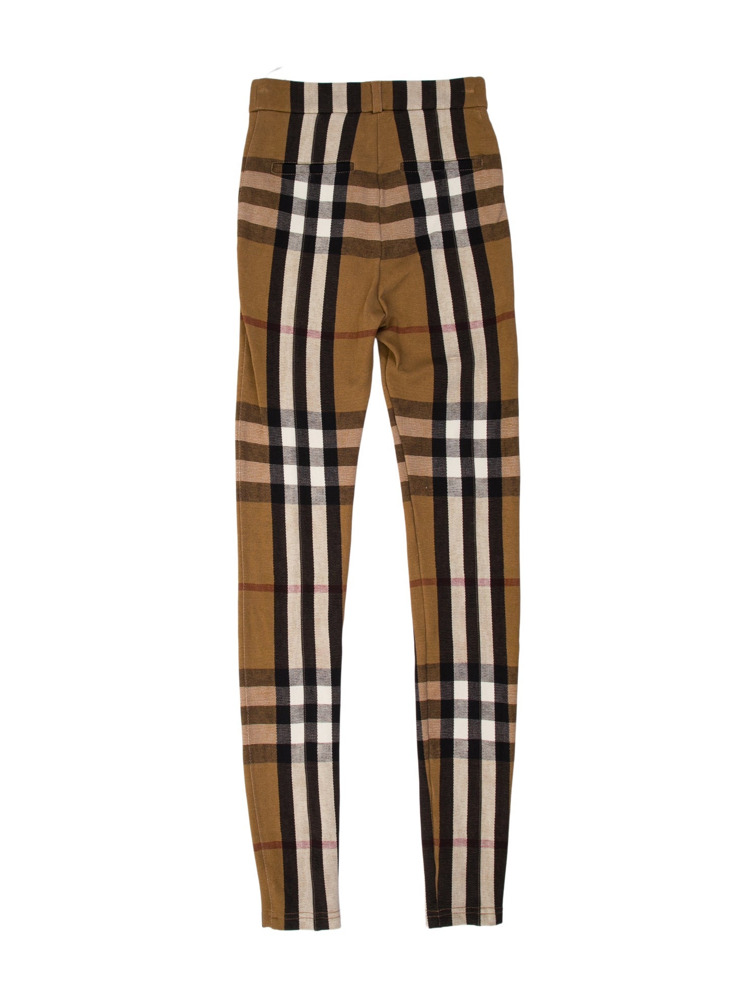 Burberry Plaid Print Skinny Leg Pants