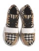 Burberry Printed Leather Trim Embellishment Sneakers