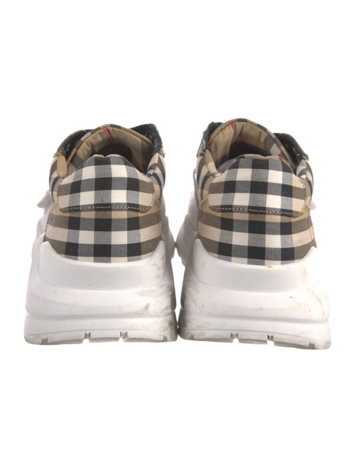 Burberry Printed Leather Trim Embellishment Sneakers